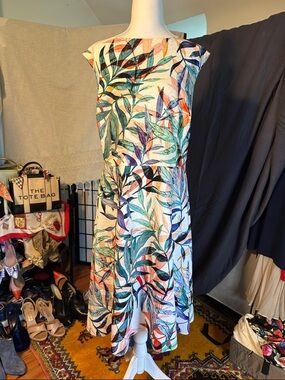 Adrianna Papell Tropical Watercolor Sheath Dress